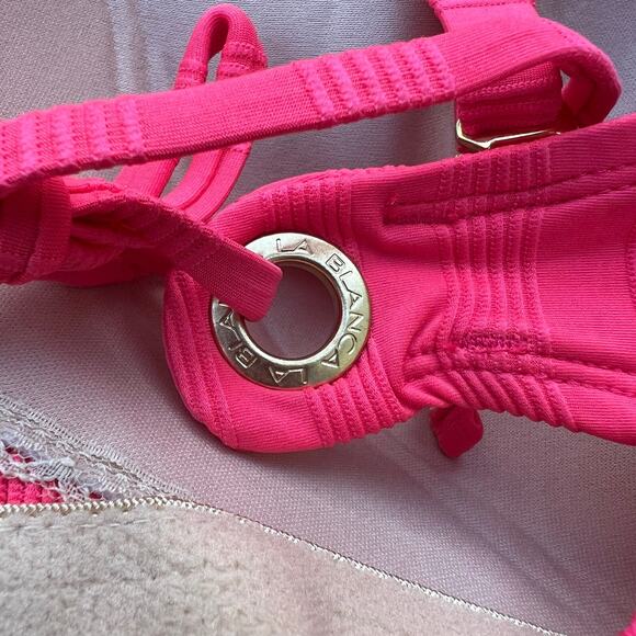 LA BLANCA Pink Tummy Control Moderate Coverage High Waisted Swimsuit Bottom 18W - Picture 10 of 12